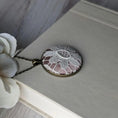 Load image into Gallery viewer, Vintage French Flower Lace Pendant, Dusty Rose And Bronze