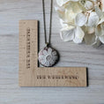 Load image into Gallery viewer, Vintage French Flower Lace Pendant, Dusty Rose And Bronze