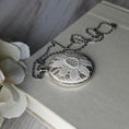 Load image into Gallery viewer, Vintage Lace Pendant Necklace In Silver, 13th Anniversary Lace Gift For Wife