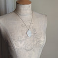 Load image into Gallery viewer, Silver Oval Pendant With Ivory 1920s French Lace