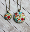 Load image into Gallery viewer, Cute Necklace With Colorful Floral Fabric