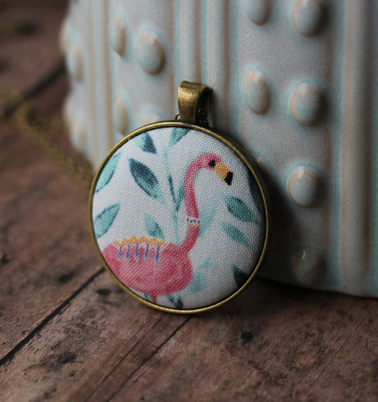 Flamingo Necklace, Tropical Jewelry