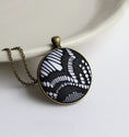 Load image into Gallery viewer, Black And White Necklace, Modern Geometric