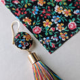 Load image into Gallery viewer, Colorful Funky Earrings Handmade With Vintage Floral Fabric, Primary Color Tassels