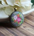Load image into Gallery viewer, Pastel Fabric Necklace, Coral, Pink, Gray