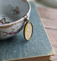Load image into Gallery viewer, 1930s Lace Necklace, Mustard Yellow Cotton, Oval Shape