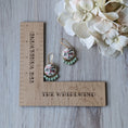 Load image into Gallery viewer, Strawberry Earrings, Pastel Pink And Green Dangles
