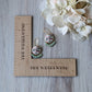Strawberry Earrings, Pastel Pink And Green Dangles