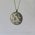 Load and play video in Gallery viewer, Traditional 13th Anniversary Gift For Wife, Small Vintage Lace Pendant
