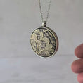Load and play video in Gallery viewer, Small Silver Pendant Necklace With Antique French Lace
