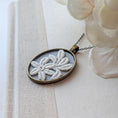 Load image into Gallery viewer, Vintage French Floral Textile Oval Pendant Necklace
