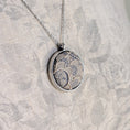 Load image into Gallery viewer, Small Silver Pendant Necklace With Antique French Lace
