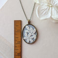 Load image into Gallery viewer, Vintage French Floral Textile Oval Pendant Necklace
