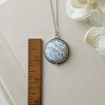 Load image into Gallery viewer, Petite Lace Pendant In Mint Green, White, And Silver
