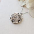 Load image into Gallery viewer, Small Silver Pendant Necklace With Antique French Lace
