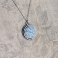 Load image into Gallery viewer, Petite Lace Pendant In Mint Green, White, And Silver
