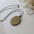 Load image into Gallery viewer, Vintage French Floral Textile Oval Pendant Necklace
