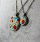 Cute Necklace With Colorful Floral Fabric