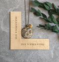 Load image into Gallery viewer, Antique 1920s Cotton Lace And Black Fabric Necklace With Gold Initial Charm
