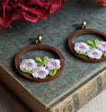 Load image into Gallery viewer, 1970s Fabric Daisy Earrings - White, Pink, Green
