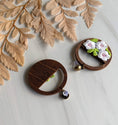 Load image into Gallery viewer, 1970s Fabric Daisy Earrings - White, Pink, Green

