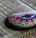 Load image into Gallery viewer, Colorful Boho Necklace, Pink, Green, Navy
