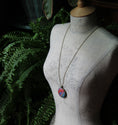Load image into Gallery viewer, Bright Floral Orange Necklace, Unique Fabric
