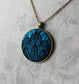 Art Deco Pendant In Black And Teal Blue