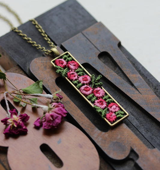 Rose Necklace, Unique Gift For Wife, Mom, Women