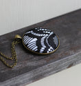 Load image into Gallery viewer, Black And White Necklace, Modern Geometric
