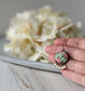 Sage Green And Blush Pink Rose Earrings, Fabric And Bead Nature Jewelry, Floral Boho Cottagecore Aesthetic