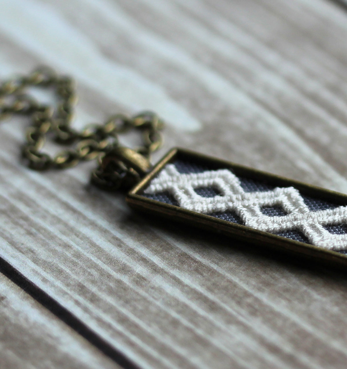 Art Nouveau Long Geometric Necklace