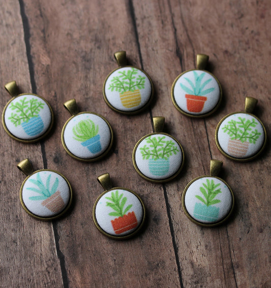 Succulent Necklaces, Potted Plant Jewelry, Cute Gift