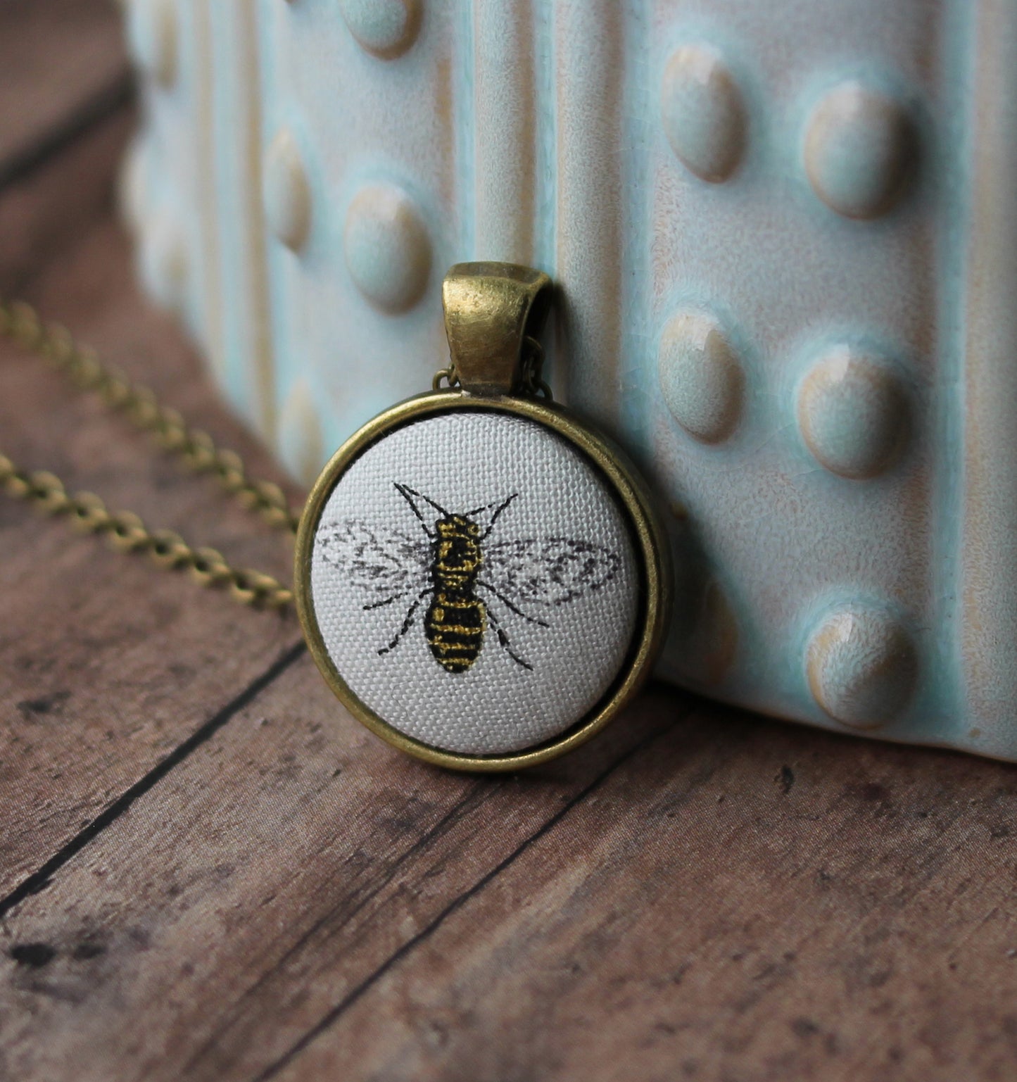 Honey Bee Necklace, Small Pendant