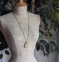 Load image into Gallery viewer, 1930s Lace Necklace, Mustard Yellow Cotton, Oval Shape
