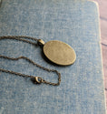 Load image into Gallery viewer, 1930s Lace Necklace, Mustard Yellow Cotton, Oval Shape
