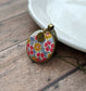 Vintage Quilt Jewelry With Letter Charm